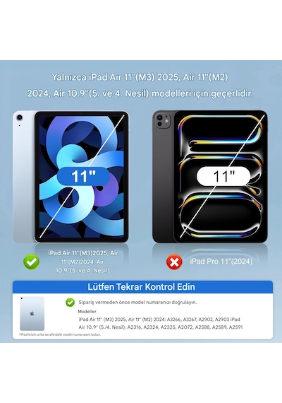 İpad Air 11 İnç M4/m3 Ve Air 4/5 10.9 İnç İle Uyumlu Köşe Korumalı Şeffaf Esnek Antishock Kılıf Arka Kapak