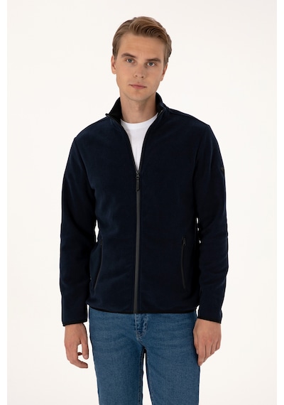 U.S. Polo Assn. Erkek Regular Fit Lacivert Polar Örme Hırka 50313779-VR033