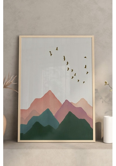Ahşap Çerçeveli Mdf Tablo Seti Salon Ve Oturma Odası İçin Çt3006 32 X 42
