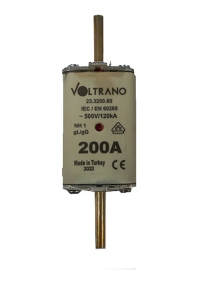 Voltrano Kale Porselen 200a 1 Boy Bıçaklı Sigorta Buşonu Nh 1