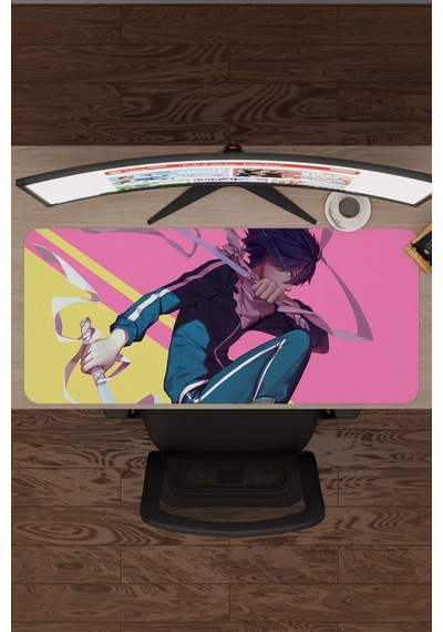 Noragami Kaymaz Dikişli Kauçuk Oyuncu Mousepad V3 - 90x40 Xxl Gaming Mouse Pad Fare Altlığı