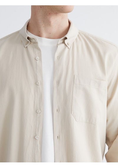 Lcwaıkıkı Classic Bej Regular Fit Gabardin Erkek Gömlek