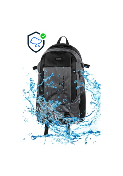 Galb Leather Spor Seyahat Gunluk Outdoor Bel Ve Omuz Destekli Cift Suluklu Laptop Bolmeli Dagci Si gri