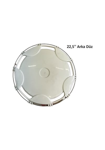 1 Adet Arka Düz 22,5" Beyaz Plastik Travego Model  Jant Kapağı