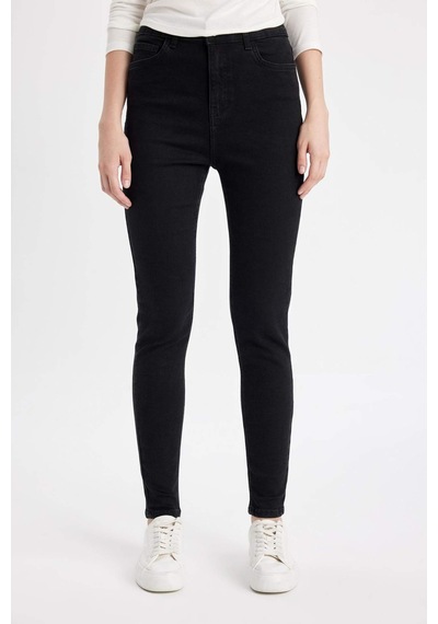 Defacto Rebeca Skinny Fit Normal Bel Bilek Boy Dar Paça Jean Pantolon C7610AX24AUNM40 Siyah
