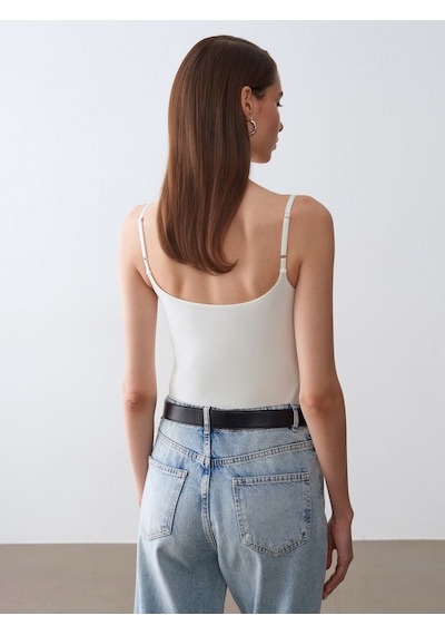 Dilvin 21200 Bra-free Askılı Top-ekru