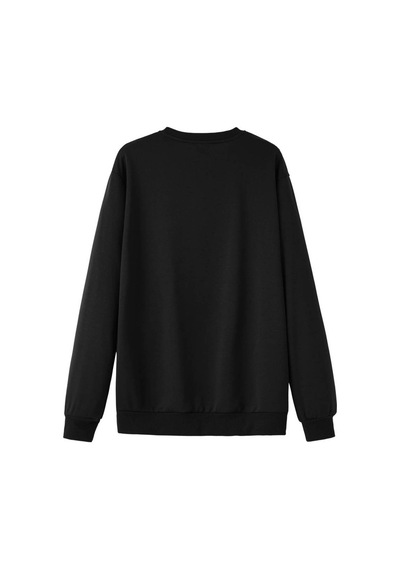 Medinenur Ice Cream Baskılı Kapüşonlu Sweatshirt Siyah