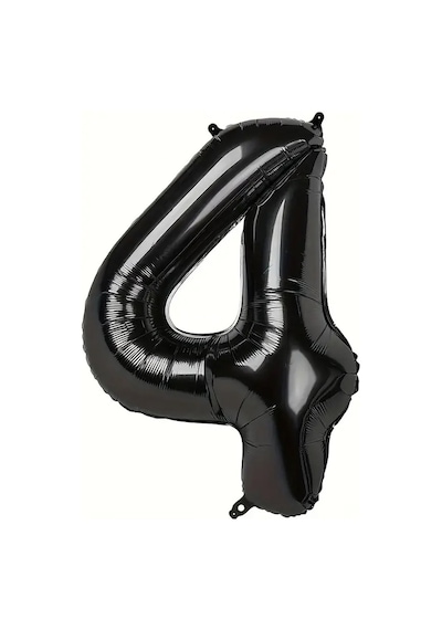 Beysüs Siyah 4 Rakam Folyo Balon 80 Cm siyah