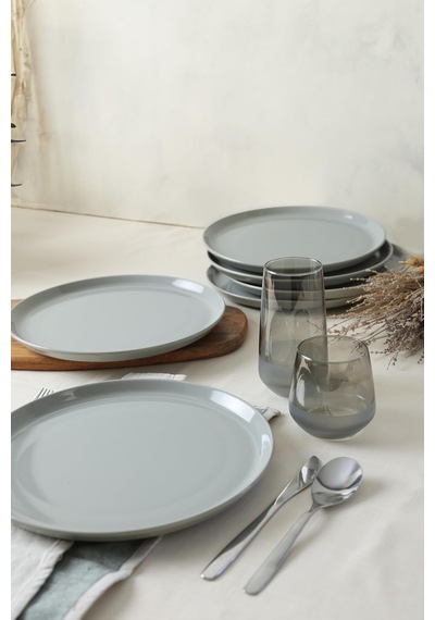 Gri Hitit Servis Tabağı 28 Cm 6 Adet 616 Çok Renkli
