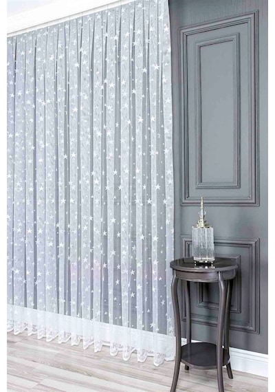 Evdepo Home Kullanıma Hazır Örme Tül Perde (541909320)
