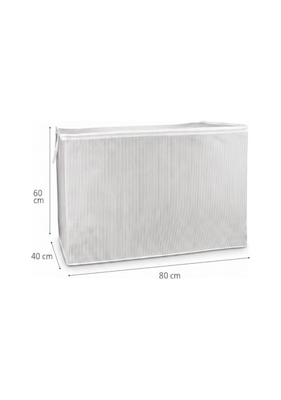 Yorgan Hurcu Fermuarlı Kulplu Saklama Çantası Battaniye Nevresim Düzenleyici 80x40x60 Cm Gri