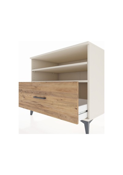 Kronos Şifonyer 2 Raflı Tek Çekmeceli 88x59x80 Aytaşı-çam Aytaşı