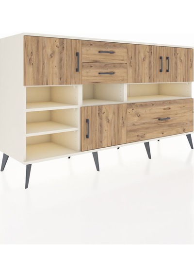 Hyperion Konsol 7 Raflı 3 Çekmeceli 4 Kapaklı 176x44x99 Aytaşı-ça Aytaşı-çam