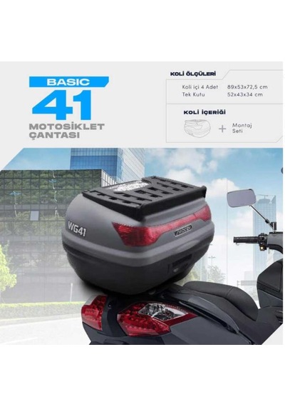 Wogen 41 Litre Basic Motosiklet Çantası - Nardo Gri- 1405 003 Gri