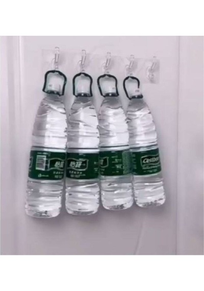 5'li 6x6cm Şeffaf Güçlü Kendinden Yapışkanlı Kapı Duvar Askısı Ağır Yük Taşıma Şeffaf
