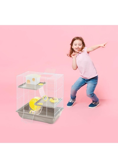 Imac Criceti 7 Hamster Kafesi Fuşya 45x30x47,5 Cm