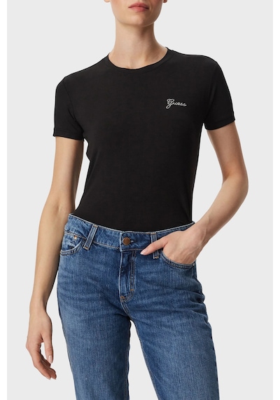 Guess New Ss Cn Mini Logolu T Shirt W6yı12k3751 Kadın T Shirt W6yı12 K3751 Jblk Siyah