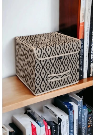 Bohe Çok Amaçlı Raf Düzenleyici Dekoratif Kutu Dolap Organizer Baza Altı Hurç 30 X 30 X 30