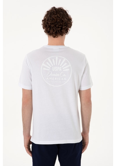 U.S. Polo Assn. Erkek Regular Fit Bisiklet Yaka Beyaz Tişört 50300268-VR013