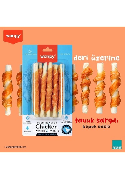 Tavuk Sargılı Çiğneme Çubukları 85 G, Köpek Ödülü