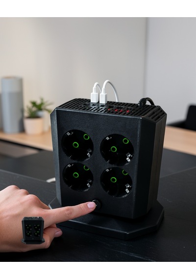 8 Prizli Dikey Priz 4 Usb Type-c Hızlı Şarjlı Uczza105priz-4 Diğer