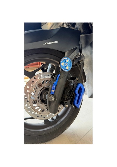 Honda Pcx Mavi Renk Abs Sensör Koruyucu, Kaliper Koruyucu, Reflektör Üçlü Set