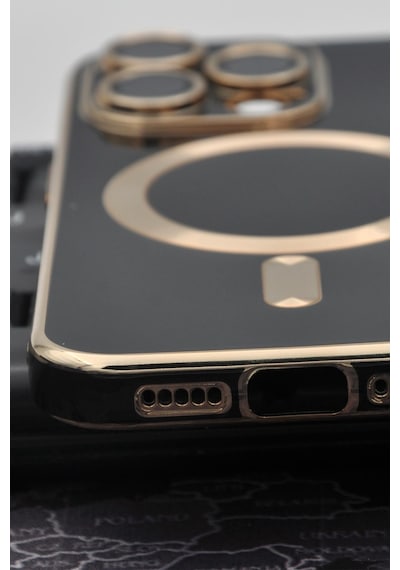 Apple Uyumlu iPhone 14 Pro Magsafe Özellikli Lens Korumalı Lazerli Renkli Kılıf Siyah