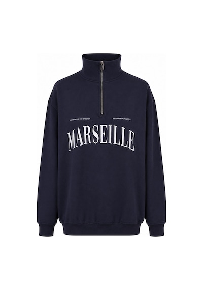 Trender Marseılle Yarım Fermuarlı İndigo Erkek Sweatshirt 27kdt1000002 Indigo