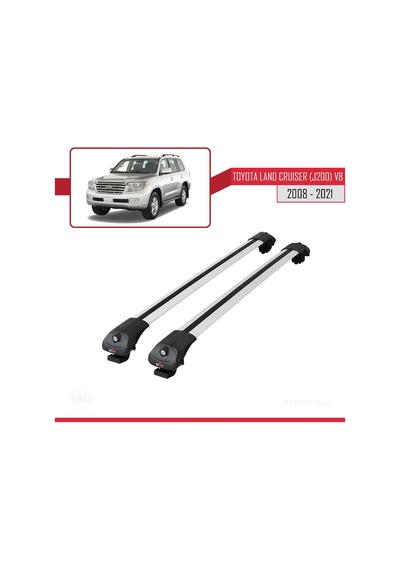 Toyota Land Cruiser J200 V8 2008-2021 Arası İle Uyumlu Ace-1 Ara Atkı Tavan Barı Gri