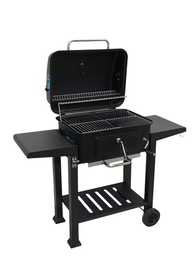 Tekerlekli Kömürlü Bbq Dökme Demir Kömürlü Mangal Fırınlı Büyük B