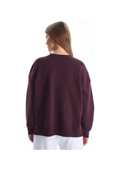LC Waikiki Lcw Vision Mürdüm Bisiklet Yaka Baskılı Oversize Kadın Kalın Sweatshirt Plum LC Waikiki Lcw Vision Mürdüm Bisiklet Yaka Baskılı Oversize Kadın Kalın Sweatshirt Plum
