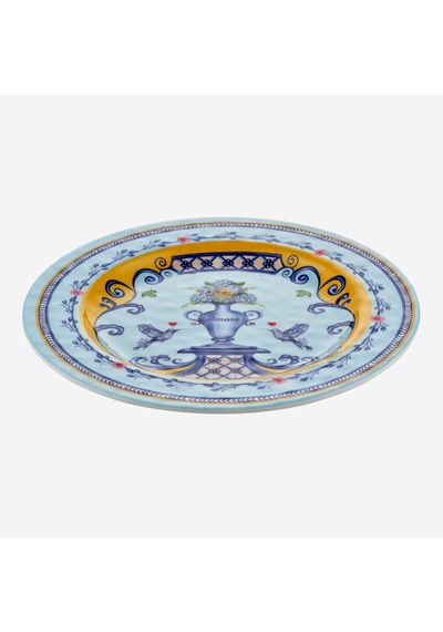 Mavi Melamin Yemek Tabağı 28 Cm