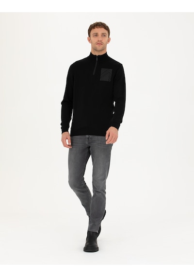 Pierre Cardin Erkek Siyah Triko Kazak 50279431-vr046 Siyah