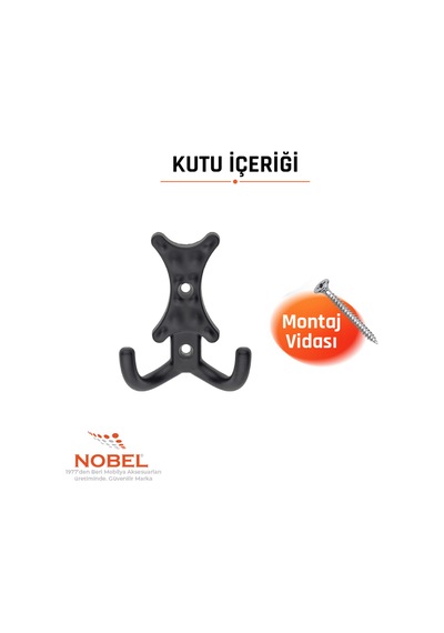 Enez Askı, Metal Vestiyer Askısı, Matsiyah, Duvar Ve Dolap Askılığı 5'li Set Vidalı Matsi Yah