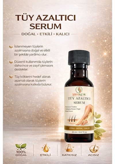 Şifakür Karınca Yumurtası Yağı Doğal Tüy Görünümü Azaltıcı Bakım Serumu 20ml