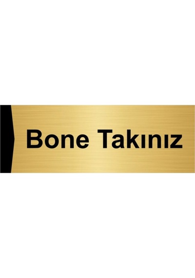 Bone Takınız 5x20cm Altın Renk Metal Yönlendirme Levhası