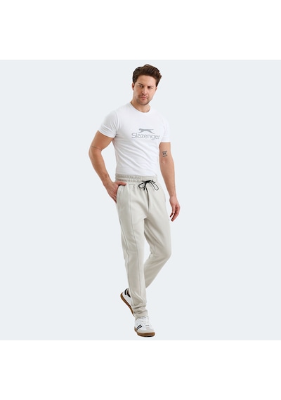 Slazenger VURAL Erkek Cepli Dar Paça Bej Eşofman Altı