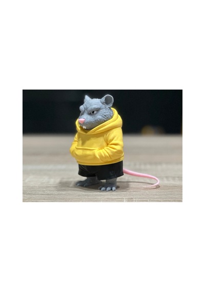 Modern Şehirli Serseri Fare Figürü 10cm