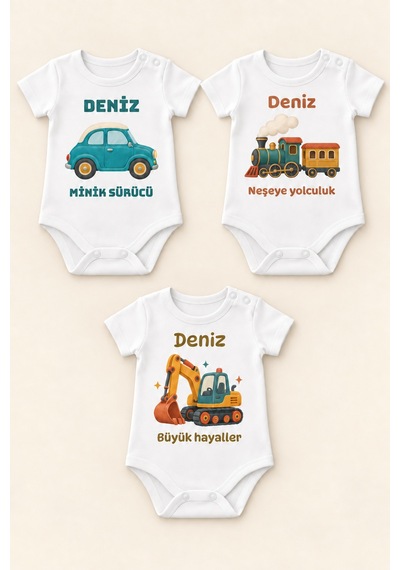 Babylimon İsme Özel 3 Lü Bebek Zıbın Seti Araba Tren İş Makinesi Kısa Kollu Beyaz %100 Pamuk Beyaz - 928242701 Beyaz Babylimon İsme Özel 3 Lü Bebek Zıbın Seti Araba Tren İş Makinesi Kısa Kollu Beyaz %100 Pamuk Beyaz - 928242701 Beyaz