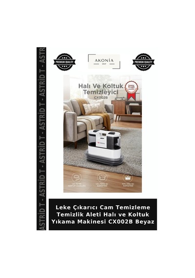 Leke Çıkarıcı Cam Temizleme Temizlik Aleti Halı Ve Koltuk Yıkama Makinesi Cx002b Beyaz