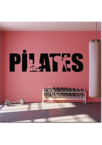 Pilates Spor Dekoratif Duvar Dekor Sticker 105 X 40 Cm
