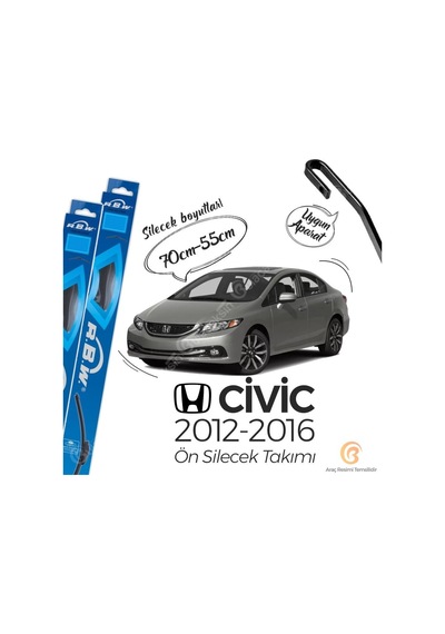 Honda Civic FB7 Muz Silecek Takımı (2012-2016) RBW