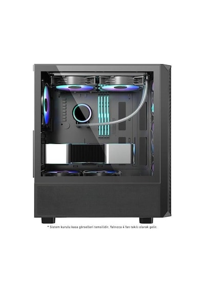 Powerboost PB-P3602BB 850 W 80+ Bronze Gamıng Mıd Tower PC Kasa