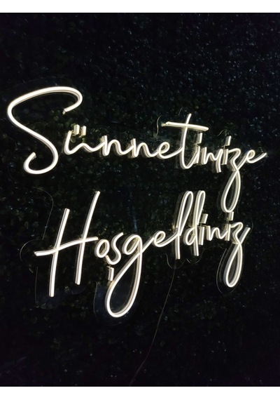 Sünnetimize Hoşgeldiniz Neon Led Dekoratif Aydınlatma 70x04cm
