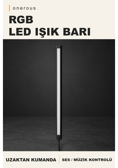 Onerous Rgb Led Led Işık, Müzik Kontrollü, Uzaktan Kumandalı Çok Renkli