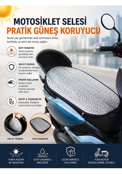 Sym Orbit Iı 50 Motosiklet Sele Koruyucu Kılıf, Su Geçirmez Sele Güneşliği, Koltuk Koruyucu Ped