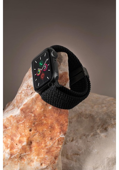 Manyetik Örgü Apple Watch İle Uyumlu Kordon, Ayarlanabilir Esnek Dokuma Tasarım, Series 10/11 42mm-41mm-40mm-38mm & 46mm-45mm-44mm Çok Renkli