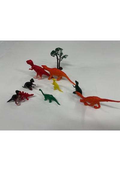 Plastik Oyuncak Dinozor Seti Dinozorlar 10 Parça Dinazor Çok Renkli Hayvan Figürü