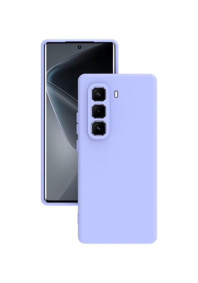 İnfinix Hot 50 Pro Plus Kılıf Kamera Korumalı Silikon Rubber Arka Kapak Lila