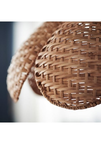 Ikea Sandkorn Sarkıt Lamba Abajur Başlığı, Rattan, 45 Cm Çok Renkli
